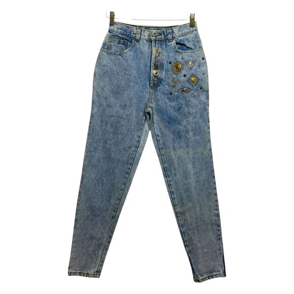 Dakota Blue Bedazzled Stonewash Jeans Womens size 9 NEW WITH TAGS - Picture 2 of 10